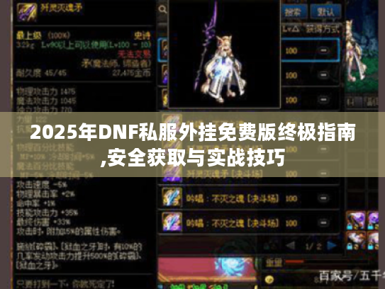 2025年DNF私服外挂免费版终极指南,安全获取与实战技巧 2025年DNF私服外挂免费版终极指南,安全获取与实战技巧