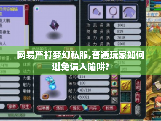 网易严打梦幻私服,普通玩家如何避免误入陷阱? 网易严打梦幻私服,普通玩家如何避免误入陷阱?