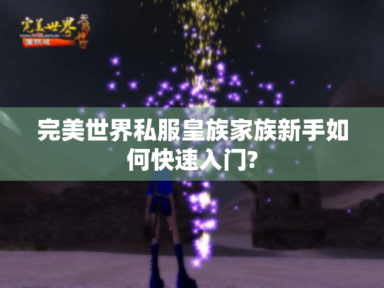 完美世界私服皇族家族新手如何快速入门?