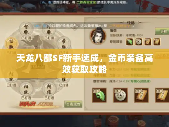 天龙八部SF新手速成，金币装备高效获取攻略