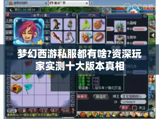 梦幻西游私服都有啥?资深玩家实测十大版本真相 梦幻西游私服都有啥?资深玩家实测十大版本真相