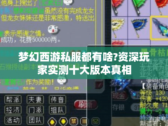 梦幻西游私服都有啥?资深玩家实测十大版本真相 梦幻西游私服都有啥?资深玩家实测十大版本真相