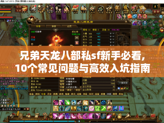 兄弟天龙八部私sf新手必看,10个常见问题与高效入坑指南 兄弟天龙八部私sf新手必看,10个常见问题与高效入坑指南