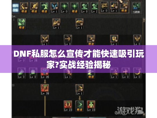 DNF私服怎么宣传才能快速吸引玩家?实战经验揭秘 DNF私服怎么宣传才能快速吸引玩家?实战经验揭秘