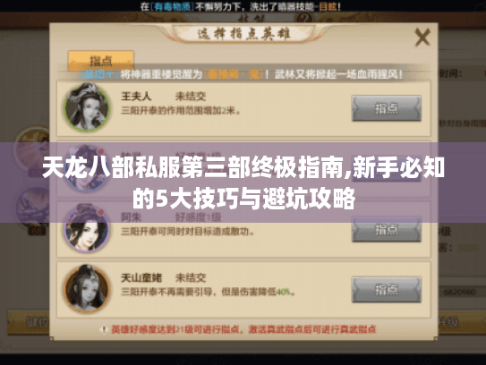 天龙八部私服第三部终极指南,新手必知的5大技巧与避坑攻略 天龙八部私服第三部终极指南,新手必知的5大技巧与避坑攻略