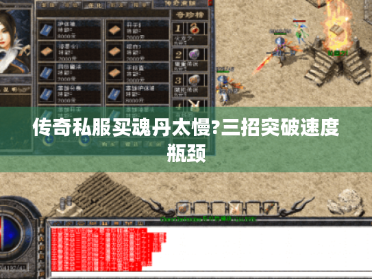 传奇私服买魂丹太慢?三招突破速度瓶颈