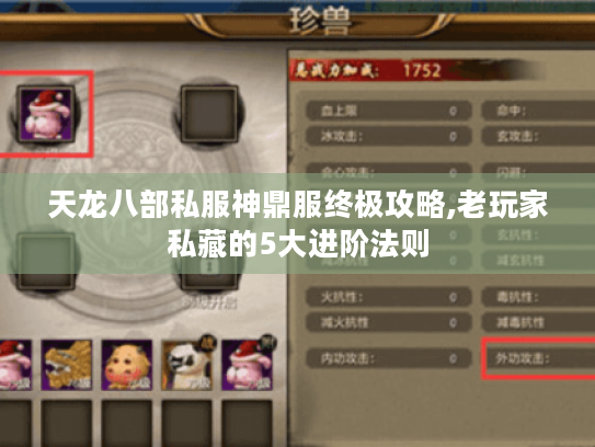 天龙八部私服神鼎服终极攻略,老玩家私藏的5大进阶法则