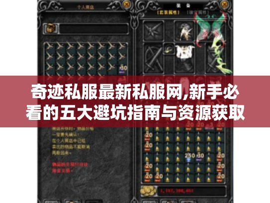 奇迹私服最新私服网,新手必看的五大避坑指南与资源获取攻略