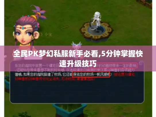 全民PK梦幻私服新手必看,5分钟掌握快速升级技巧