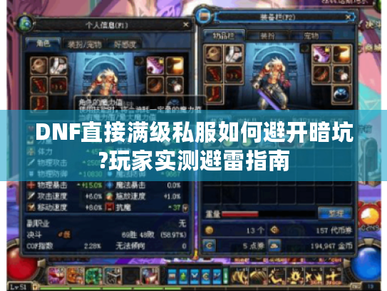 DNF直接满级私服如何避开暗坑?玩家实测避雷指南 DNF直接满级私服如何避开暗坑?玩家实测避雷指南