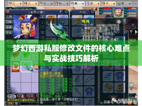 梦幻西游私服修改文件的核心难点与实战技巧解析 梦幻西游私服修改文件的核心难点与实战技巧解析