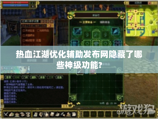 热血江湖优化辅助发布网隐藏了哪些神级功能?
