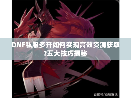 DNF私服多开如何实现高效资源获取?五大技巧揭秘