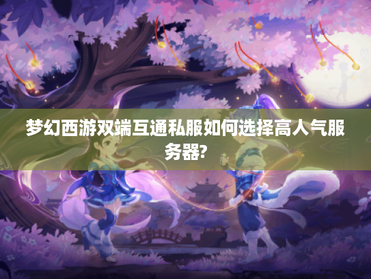 梦幻西游双端互通私服如何选择高人气服务器?