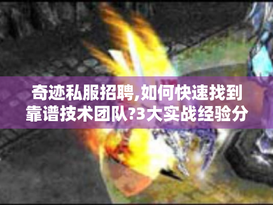 奇迹私服招聘,如何快速找到靠谱技术团队?3大实战经验分享 奇迹私服招聘,如何快速找到靠谱技术团队?3大实战经验分享