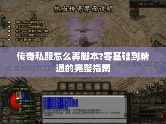 传奇私服怎么弄脚本?零基础到精通的完整指南