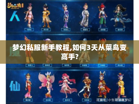梦幻私服新手教程,如何3天从菜鸟变高手?