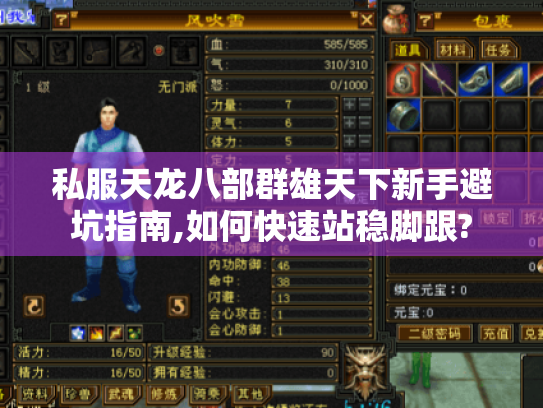 私服天龙八部群雄天下新手避坑指南,如何快速站稳脚跟? 私服天龙八部群雄天下新手避坑指南,如何快速站稳脚跟?