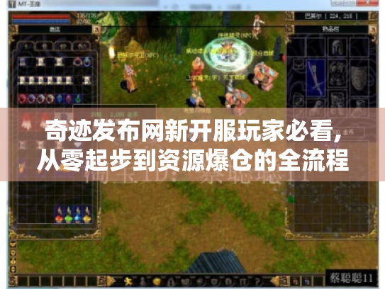 奇迹发布网新开服玩家必看,从零起步到资源爆仓的全流程指南 奇迹发布网新开服玩家必看,从零起步到资源爆仓的全流程指南