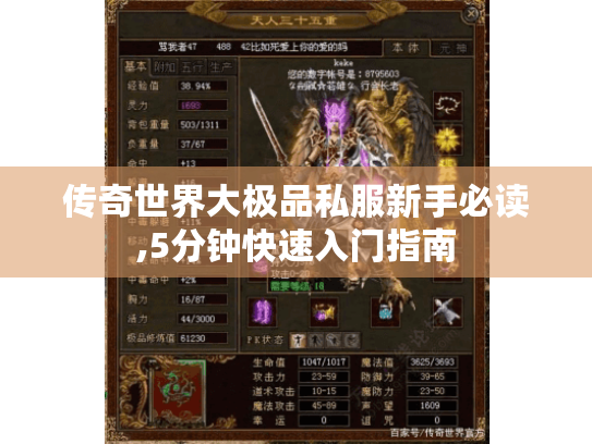 传奇世界大极品私服新手必读,5分钟快速入门指南 传奇世界大极品私服新手必读,5分钟快速入门指南