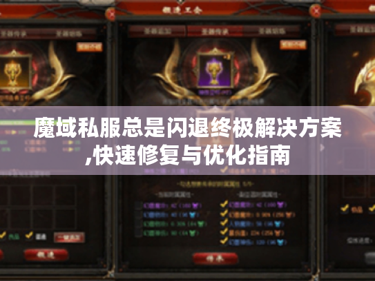 魔域私服总是闪退终极解决方案,快速修复与优化指南 魔域私服总是闪退终极解决方案,快速修复与优化指南