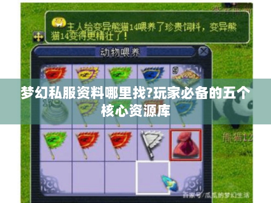 梦幻私服资料哪里找?玩家必备的五个核心资源库 梦幻私服资料哪里找?玩家必备的五个核心资源库