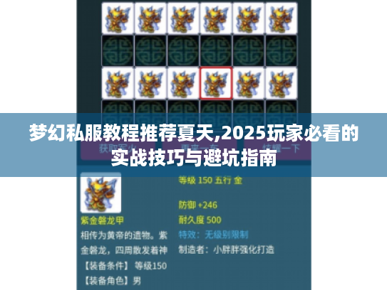 梦幻私服教程推荐夏天,2025玩家必看的实战技巧与避坑指南