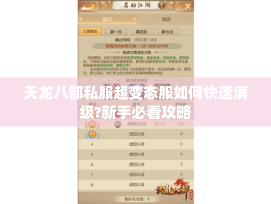 天龙八部私服超变态服如何快速满级?新手必看攻略 天龙八部私服超变态服如何快速满级?新手必看攻略