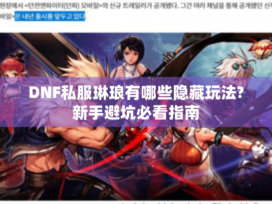 DNF私服琳琅有哪些隐藏玩法?新手避坑必看指南