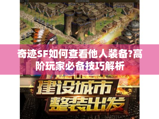 奇迹SF如何查看他人装备?高阶玩家必备技巧解析 奇迹SF如何查看他人装备?高阶玩家必备技巧解析