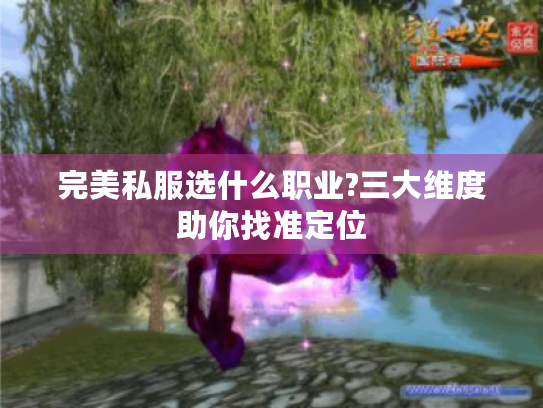 完美私服选什么职业?三大维度助你找准定位