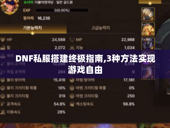 DNF私服搭建终极指南,3种方法实现游戏自由 DNF私服搭建终极指南,3种方法实现游戏自由