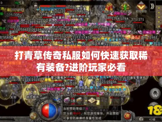 打青草传奇私服如何快速获取稀有装备?进阶玩家必看