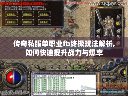 传奇私服单职业fb终极玩法解析,如何快速提升战力与爆率
