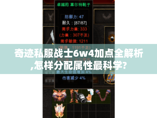 奇迹私服战士6w4加点全解析,怎样分配属性最科学?