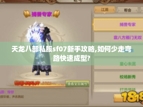 天龙八部私服sf07新手攻略,如何少走弯路快速成型?