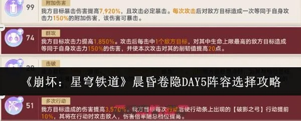 崩坏星穹铁道晨昏卷Day3攻略,快速通关技巧揭秘 崩坏星穹铁道晨昏卷Day3攻略,快速通关技巧揭秘