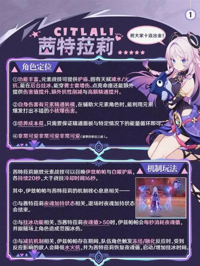 原神茜特菈莉培养攻略：快速提升攻略！