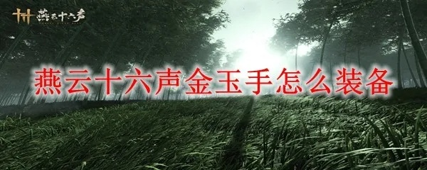 《燕云十六声》金玉手攻略:快速升级秘籍! 《燕云十六声》金玉手攻略:快速升级秘籍!