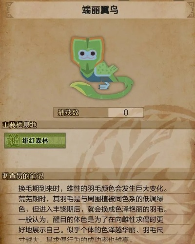 端丽翼鸟抓捕攻略，荒野狩猎技巧揭秘