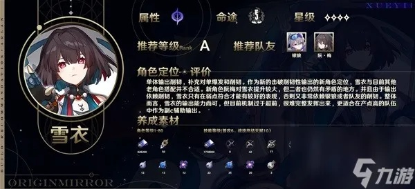 崩坏星穹铁道雪衣培养攻略,光锥遗器配队推荐 崩坏星穹铁道雪衣培养攻略,光锥遗器配队推荐