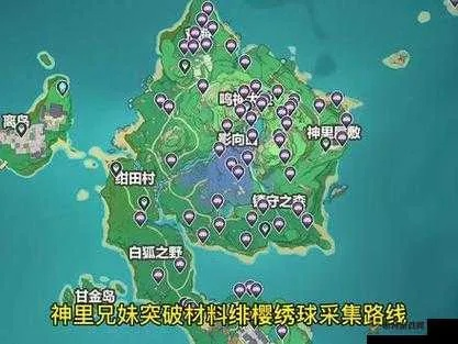 原神快速采绯樱绣球攻略 原神快速采绯樱绣球攻略