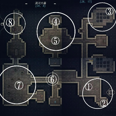 《星空》主城设施分布图，快速定位关键点