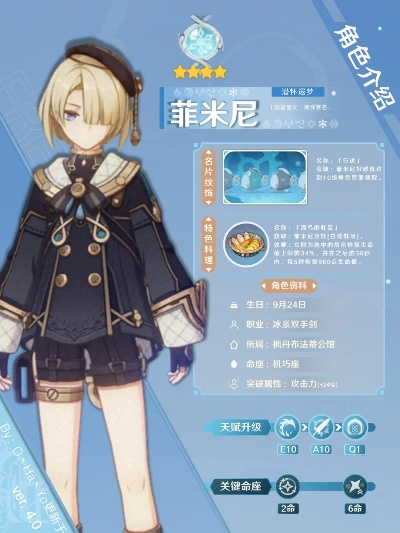 原神4.0新角色菲米尼技能揭秘:如何提升战斗表现? 原神4.0新角色菲米尼技能揭秘:如何提升战斗表现?