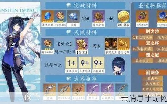 原神夜兰突破材料3.4一览