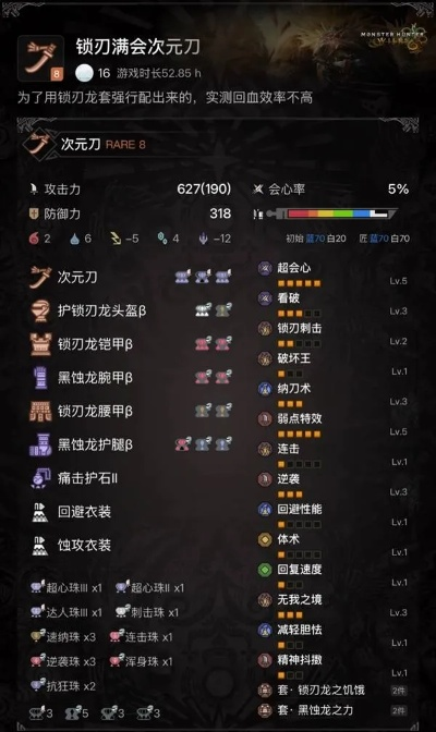 《荒野怪物猎人》太刀极限物理配装攻略 《荒野怪物猎人》太刀极限物理配装攻略