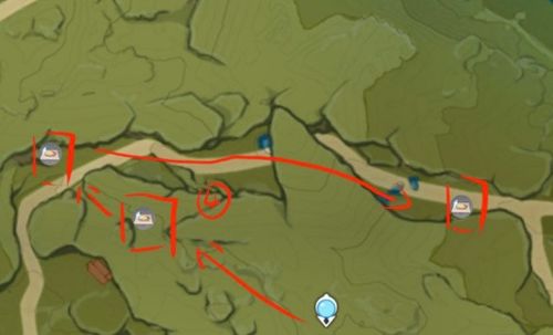 《原神》3.1沙漠地图赤念果采集攻略路线