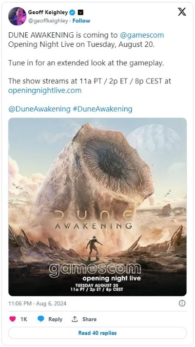 《沙丘：觉醒》上映日期调整