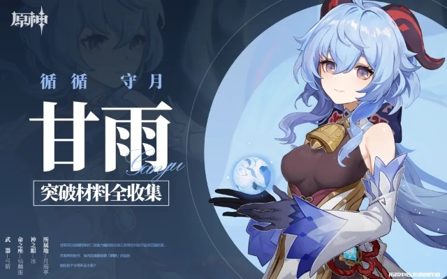 《原神》甘雨养成必备材料搜集攻略