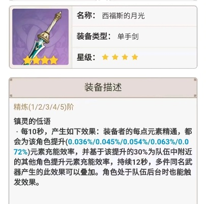 《原神》西福斯月光武器深度揭秘:强度解析,你绝对想不到! 《原神》西福斯月光武器深度揭秘:强度解析,你绝对想不到!